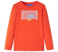 Camiseta Infantil Manga Larga Diseño Portería Fútbol Ropa Naranja Brillo 128