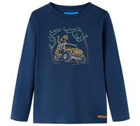 Camiseta Infantil Manga Larga Estampado de Todoterreno Jersey Azul Marino 104