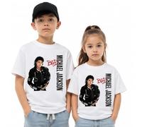 Camiseta infantil Michael Jackson Bad oficial, camiseta icónica pop vintage, impresión de alta calidad, idea de regalo fan musical, años 80, talla 6 a14 años, blanco, 8 años