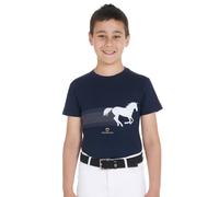 CAMISETA INFANTIL SLIM FIT ESTAMPADO CABALLO DE CARRERAS