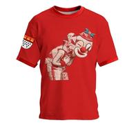 Camiseta informal con estampado gráfico para niños - a la moda, cómoda e ideal para el uso diario. Adecuado para niños y adolescentes., rojo, 4-5 años