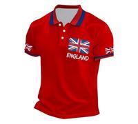 Camiseta Informal de Manga Corta con Botones y Estampado de la Bandera del | Camisas Sport Hombre Estampadas E Jersey Compresion Capucha Básicas Zapatilla Básica Cuadros Chicos Camisolas