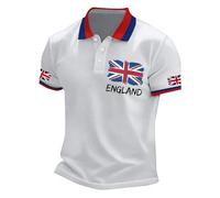 Camiseta Informal de Manga Corta con Botones y Estampado de la Bandera del | Camisas Sport Hombre Estampadas E Jersey Compresion Capucha Básicas Zapatilla Básica Cuadros Chicos Camisolas