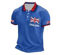 Camiseta Informal de Manga Corta con Botones y Estampado de la Bandera del | Camisas Sport Hombre Estampadas E Jersey Compresion Capucha Básicas Zapatilla Básica Cuadros Chicos Camisolas