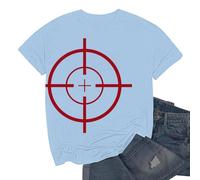 Camiseta Informal de Manga Corta para Hombre con Cuello y Estampado High Street Uso Diario cómoda Elegante Moderna Ligera Transpirable versátil Lavable a máquina en Toda estación (Light Blue, XL)