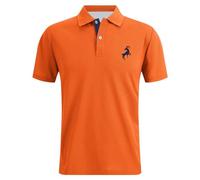 Camiseta Informal para Hombre con Estampado Animal Minimalista, Transpirable, cómoda, de Manga Corta, para Uso Diario, Deportes y Salidas. (Orange, XL)#G
