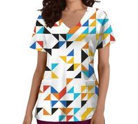 Camiseta informal para mujer de manga corta con bolsillo con cuello en V para lactancia Top deportivo Mujer suelta, amarillo, XL