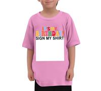 Camiseta Informal y cómoda de Verano para niños y niñas, Ideal para Fiestas de cumpleaños, para familias y para Uso Informal, de Manga Corta y Cuello Redondo. (12-13 Years)