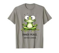Camiseta Inner Peace Outer Chaos Mediating Frog Camiseta