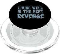 Camiseta inspiradora Divertida. Vivir Bien ES LA Mejor Venganza. Mejor PopSockets PopGrip para MagSafe
