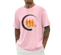 Camiseta Inspiradora para Hombre con Estampado de Monje Ropa Casual Motivadora y Cómoda para Uso Diario Camiseta de Hombre Manga Corta, Camiseta ligera de verano para hombre