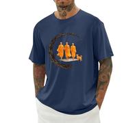 Camiseta Inspiradora para Hombre con Estampado de Monje Ropa Casual Motivadora y Cómoda para Uso Diario Camiseta de Hombre Manga Corta, Camiseta ligera de verano para hombre