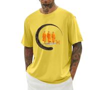 Camiseta Inspiradora para Hombre con Estampado de Monje Ropa Casual Motivadora y Cómoda para Uso Diario Camiseta de Hombre Manga Corta, Camiseta ligera de verano para hombre