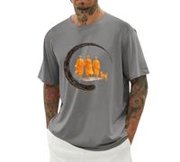 Camiseta Inspiradora para Hombre con Estampado de Monje Ropa Casual Motivadora y Cómoda para Uso Diario Camiseta de Hombre Manga Corta, Camiseta ligera de verano para hombre