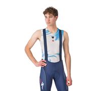 Camiseta Interior Castelli Pro Mesh Sin Mangas Blanco Azul Claro Soudal Quick-Step, Talla S