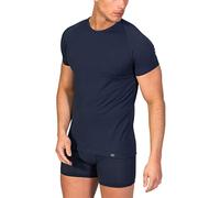 Camiseta Interior Hombre de Manga Corta con Cuello Redondo -ZD -Algodón Egipcio-Color Azul Marino- Talla S/M