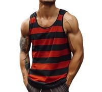 Camiseta interior para hombre, camiseta de tirantes para hombre, a rayas, de colores, chaleco de fitness, jogging deportivo, camiseta de entrenamiento, ligera, cómoda, sin mangas, camiseta de verano