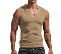 Camiseta interior para hombre, sin mangas, cuello de pico, camiseta sin mangas, camiseta de tirantes, informal, verano, chalecos, culturismo, camiseta básica, camiseta atlética, transpirable, cómoda,
