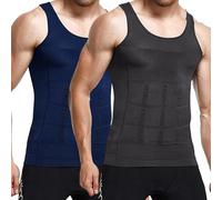 Camiseta interior para hombre Slim Fit - Camiseta funcional ajustada 2 piezas camiseta de compresión de secado rápido camiseta de entrenamiento transpirable camiseta ligera cómoda para deporte, F, S