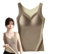 Camiseta interior térmica con forro polar con cuello en V, cómodo chaleco térmico para mujeres, día de la madre, amigos