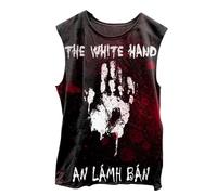 Camiseta Interior Tirantes Hombre, Camiseta sin Mangas con Estampado gráfico de Halloween para Hombre, Transpirable, cómoda, Informal, para Entrenamiento