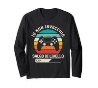 Camiseta Io Non Invecchio Salgo Di Livello Manga Larga