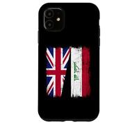 Camiseta iraquí británica con media bandera de Irak Carcasa para iPhone 11