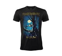 Camiseta Iron Maiden Fear of The Dark. Camiseta Oficial Rock Negra. Banda de Metal Pesado. Algodón. Unisex. Adulto Niño. (S)