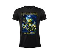 Camiseta Iron Maiden Live After Death. Camiseta Oficial Rock Negra. Banda de Metal Pesado. Algodón. Unisex. Adulto Muchacho. (XXL)