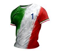 Camiseta italiana EM 2024" de fútbol, campeonato de Europa, Italia, camiseta para hombre y mujer, unisex, de manga corta, artículo para fans, ropa de fútbol, informal, camiseta de ocio, camiseta