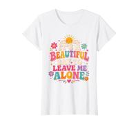 Camiseta It's A Beautiful Day To Leave Me Alone Camiseta gráfica económica, Mujer, Blanco, M