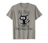 Camiseta It's Fine I'm Fine Everything Is Fine for Men Cat Lover Camiseta