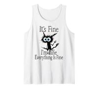 Camiseta It's Fine I'm Fine Everything Is Fine for Men Cat Lover Camiseta sin Mangas
