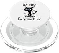 Camiseta It's Fine I'm Fine Everything Is Fine for Men Cat Lover PopSockets PopGrip para MagSafe