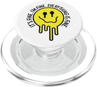 Camiseta It's Fine I'm Fine Everything Is Fine Melting Smile Face PopSockets PopGrip para MagSafe