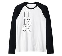 Camiseta It's Ok to Not Be Okay Camiseta Manga Raglan