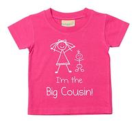 Camiseta "I've the Big Cousin", disponible en tallas 0-6 meses hasta 14-15 años rosa rosa Talla:3-4 años