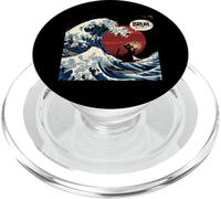 Camiseta Japonesa Bruh Great Wave Cat Japón Retro PopSockets PopGrip para MagSafe