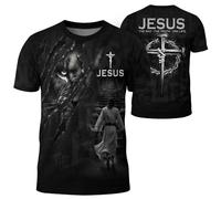 Camiseta Jesús, El Camino, La Verdad Y La Vida, Cristianismo T-Shirt Transpirable Shirts Moderna Manga Corta para Camping Senderismo Running 3XL