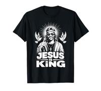 Camiseta Jesus Is King Christian Faith Style Street Style Religiosa Camiseta
