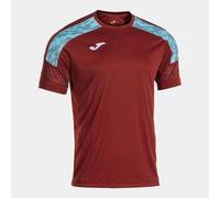 Camiseta Joma Manga Corta Championship VIII Hombre Burdeos Celeste - CD S