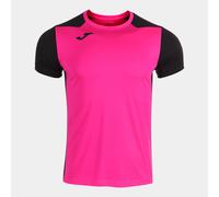 Camiseta De Running Manga Corta Hombre Record II Rosa Flúor Neg XL EU