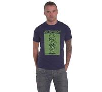 Camiseta Joy Division Unknown Pleasures FP Oficial Unisex Azul Marino, Azul Marino, XL