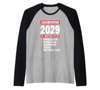 Camiseta Jugendweihe 2029 - Sí, mi Plan funcionó Camiseta Manga Raglan