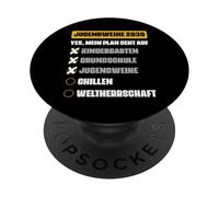 Camiseta Jugendweihe 2030 - Sí, mi Plan funcionó PopSockets PopGrip Adhesivo