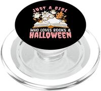 Camiseta Just a Girl Who Loves Books and Halloween PopSockets PopGrip para MagSafe