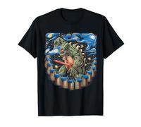 Camiseta Kaiju Monstruo Japonés Van Gogh Noche Estrellada Camiseta