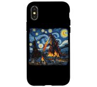 Camiseta Kaiju Monstruo Japonés Van Gogh Noche Estrellada Carcasa para iPhone X/XS
