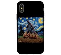 Camiseta Kaiju Monstruo Japonés Van Gogh Noche Estrellada Carcasa para iPhone X/XS