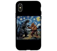 Camiseta Kaiju Monstruo Japonés Van Gogh Noche Estrellada Carcasa para iPhone X/XS